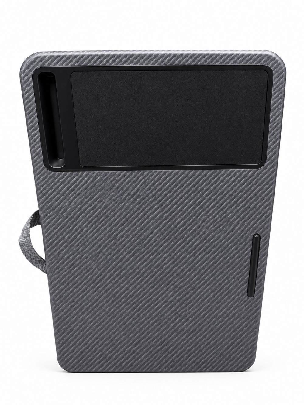 Gray Portable Lap Desk with Integrated Mouse Pad and Carry Handle